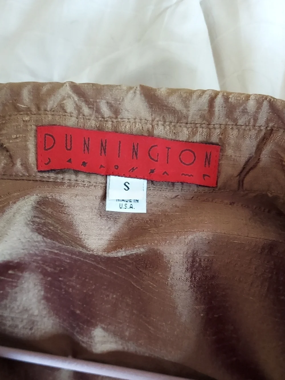 Womens Dunnington Silk Shirt Sz S Made In USA